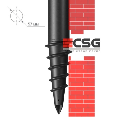 Свая винтовая СВЛНШ-57/шуруп/1500 по выгодным ценам в Рязани.