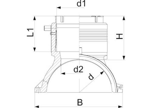 Седелочный отвод «Сатурн» Georg Fischer d250x90 с ответной частью электросварной