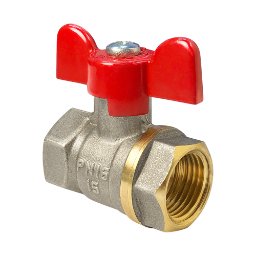 Кран шаровой латунь 11Б27фт1М Ду15 Ру40 ВР бабочка VALFEX VF.217.LB1.012 арт.1246476 