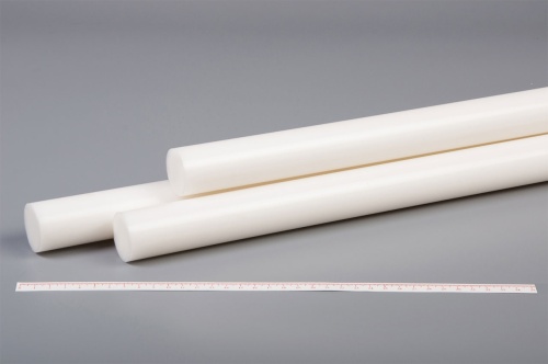 Полиацеталь стержень Ф 35 мм ПОМ-С (1000 мм, 1,5 кг) белый