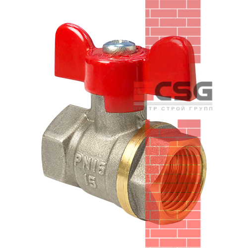 Кран шаровой латунь газ Стандарт 220 Ду50 Ру16 ВР полнопроходной рычаг ГАЛЛОП 116038 арт.1213344CDEK