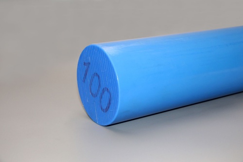Капролон стержень Ф 100 мм MC 901 BLUE (1000 мм, 10,4 кг) синий Китай